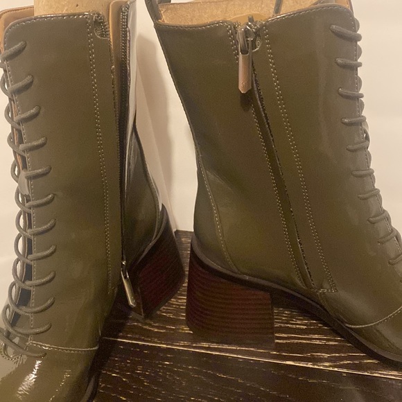 Sam Edeleman Westie Army Green Leather Boot - Picture 3 of 8